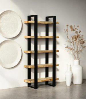 Asymmetric Recycled Wood Geometric Display Tower 1 Asymmetric Recycled Wood Geometric Display Tower - image 1