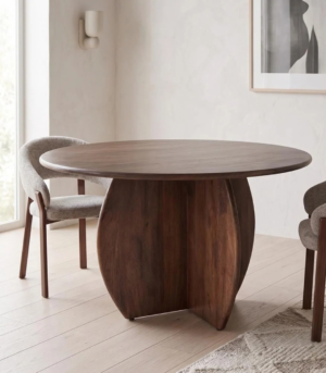 Luxe Mango Wood Circular Dining Table 1 Luxe Mango Wood Circular Dining Table - image 1