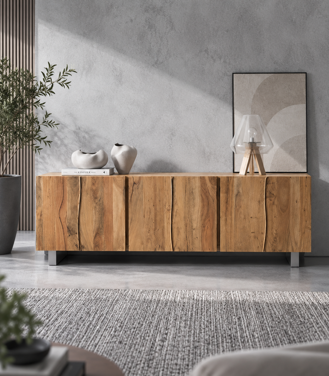 Signature Platinum Acacia Storage Cabinet - image 1
