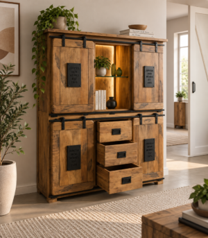Heritage Solid Wood Storage Cabinet 1 Heritage Solid Wood Storage Cabinet - image 1