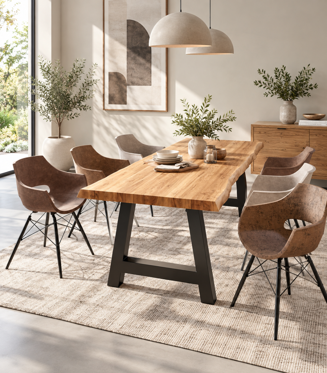 Lumina Acacia X-Frame Table - image 1