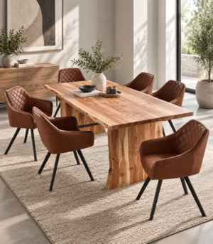 Verdant Trestle Acacia Table - image 1
