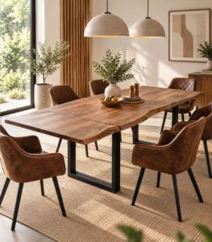 Nougat Acacia Live Edge Extension Table 1 Nougat Acacia Live Edge Extension Table - image 1