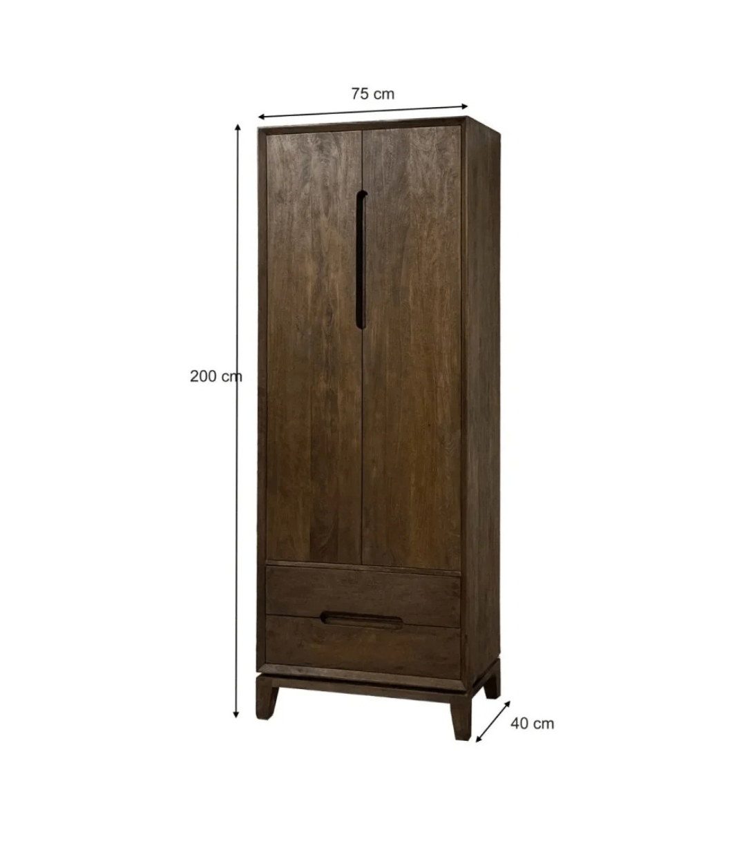 Malta Brushed Acacia Storage Cabinet - image 2