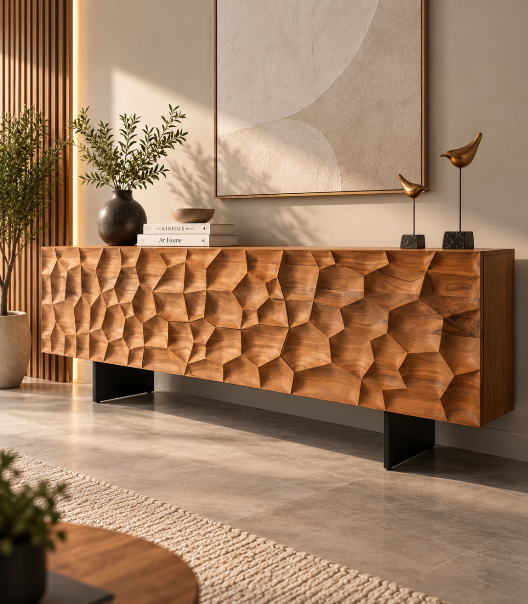 Eden Acacia Floating Credenza