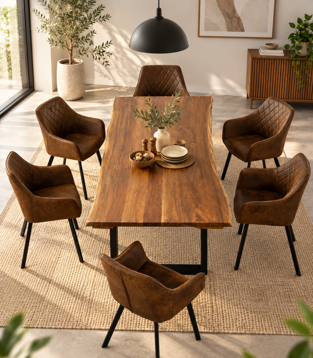 Nougat Acacia Live Edge Extension Table - image 2