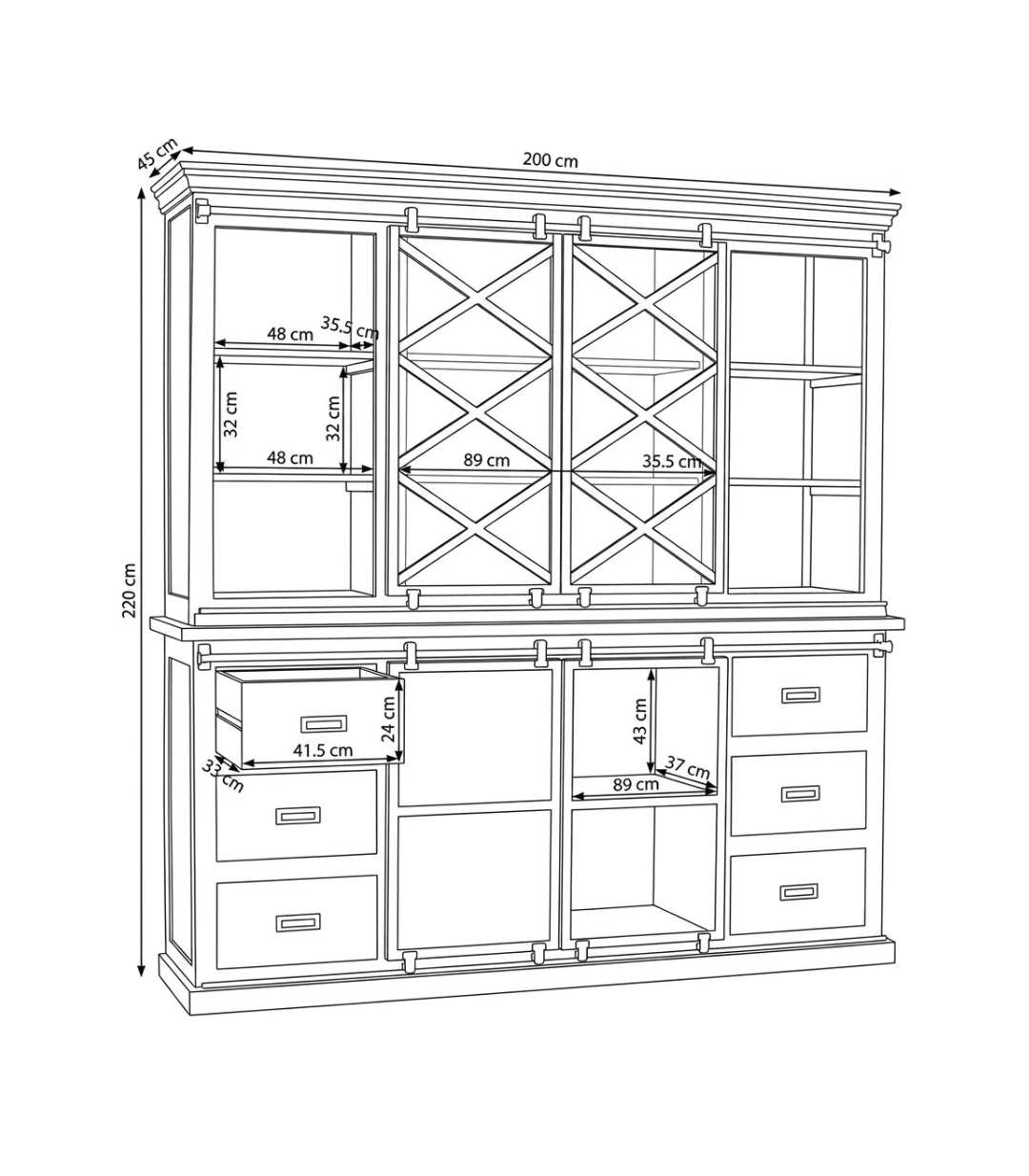 Signature Acacia Glass Cabinet - image 3