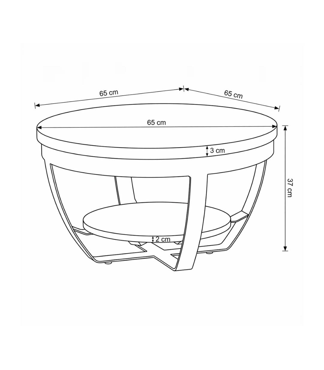 Luxe Acacia Circular Lounge Table - image 4