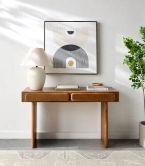 1 Ardenza Acacia Wood Storage Console Table